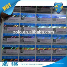 ZOLO gran reputación y la venta superior de rasguño etiqueta adhesiva de policarbonato